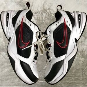 Nike Air Monarch IV Size 8.5 Mens White Black Red Dad Sneaker Y2K Retro Kicks
